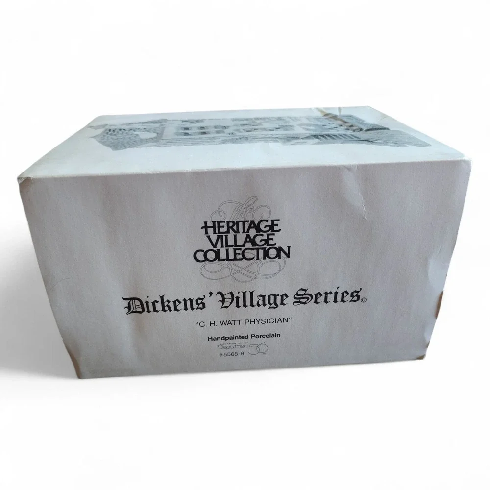 RARE Dept 56 Dickens Village CH Watt Physician 5568-9  House Boxed Lighted